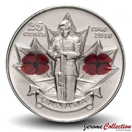 CANADA - PIECE de 25 CENTS - 65e anniversaire de la fin de la 2e guerre mondiale - 2010 – Km1028 – JeromeCollection