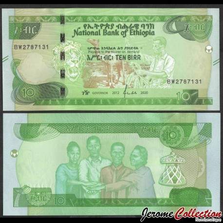 ETHIOPIE - Billet de 10 Birr - Chameau, récolte de café - 2020 – P55 – JeromeCollection