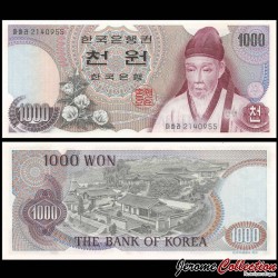 CORÉE DU SUD - Billet de 1000 Won - Yi Hwang - 1975