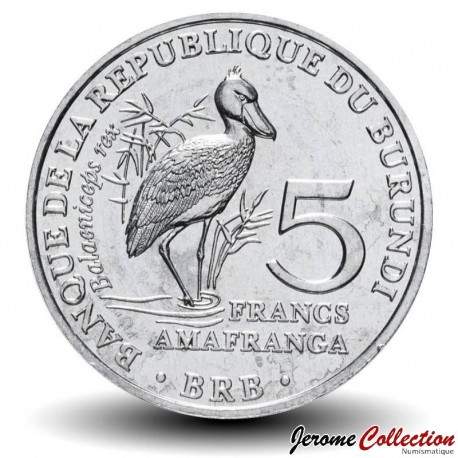 BURUNDI - PIECE de 5 Francs - Bec-en-sabot du Nil - 2014 – Km30 – JeromeCollection