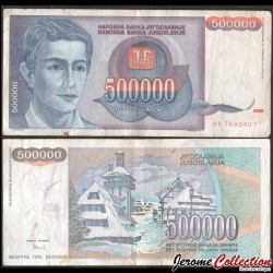 YOUGOSLAVIE - Billet de 500000 Dinara - Station de ski de Kopaonik - 1993 – P119 – JeromeCollection