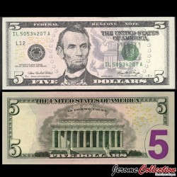 ETATS UNIS / USA - Billet de 5 Dollars - Abraham Lincoln - L(12) San Francisco - 2006