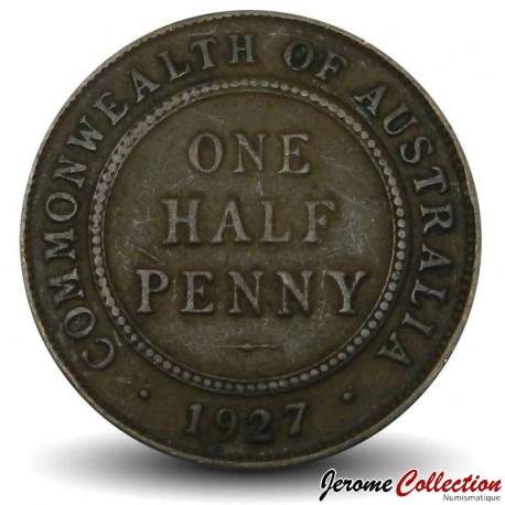 AUSTRALIE - PIECE de 1/2 Penny - George V - 1927 – Km22 – JeromeCollection
