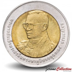 THAILANDE - PIECE de 10 Baht - 80° anniversaire du roi - 2007