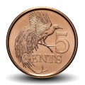 TRINITÉ-ET-TOBAGO - PIECE de 5 Cents (Magnétique) - Paradisier Grand Emeraude - 2017 – Km30b – JeromeCollection
