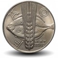 POLOGNE - PIECE de 10 zlotych - Poisson turbot et épi de blé - Fao - 1971