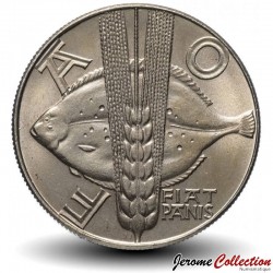 POLOGNE - PIECE de 10 zlotych - Poisson turbot et épi de blé - Fao - 1971