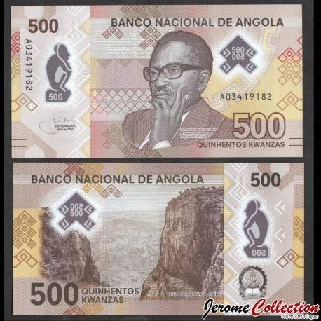 ANGOLA - Billet de 500 Kwanzas - Dr. António Agostinho Neto - Polymer - 2020 – P161 – JeromeCollection