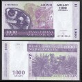MADAGASCAR - Billet de 1000 Ariary / 5000 Francs - Lémurien Varecia variegata - 2004 – P89b – JeromeCollection