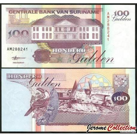 SURINAME - Billet de 100 Gulden - 10.2.1998 – P139b – JeromeCollection