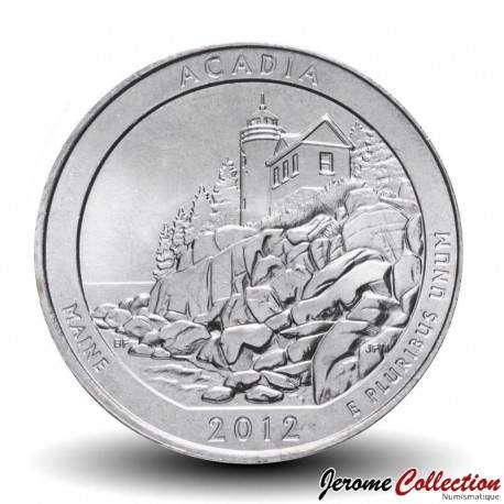 ETATS UNIS / USA - PIECE de 25 Cents - America the Beautiful - Acadia National Park - Maine - 2012 - D – Km521 –