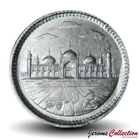 PAKISTAN - PIECE de 2 Roupies - Mosquée Badshahi - 2019 – Km68 – JeromeCollection