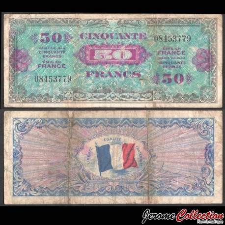 FRANCE - Billet de 50 Francs - DRAPEAU - 1944 – P117a – JeromeCollection