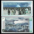 ANTARCTICA - Billet de 2 DOLLARS - Manchots empereurs - 1.03.1996 – N376461 – JeromeCollection