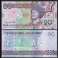 TURKMENISTAN - Billet de 20 Manat - 25e anniversaire de la neutralité - 2020 – P45 – JeromeCollection