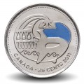 CANADA - PIECE de 25 Cents - Nature légendaire au Canada - Faucon pèlerin - Orque - Colorée - 2011 – Km1170a –
