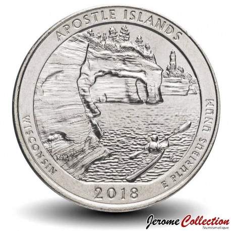 ETATS UNIS / USA - PIECE de 25 Cents - America the Beautiful - Apostle Islands National Lakeshore - Wisconsin - 2018 -