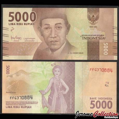 INDONESIE - Billet de 5000 Rupiah - 2018 – P156c – JeromeCollection