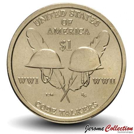 ETATS UNIS / USA - PIECE de 1 Dollar - Native american / Sacagawea - Code