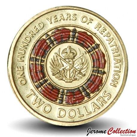 AUSTRALIE - PIECE de 2 Dollars - 100 Ans du service de Rapatriement - 2019 – Km3728 – JeromeCollection