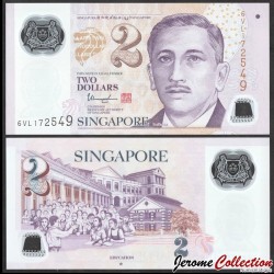 SINGAPOUR - Billet de 2 Dollars - Polymer - Education - ☆ - 2016