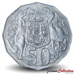 AUSTRALIE - PIECE de 50 Cents - Elizabeth II 2ème effigie - 1969