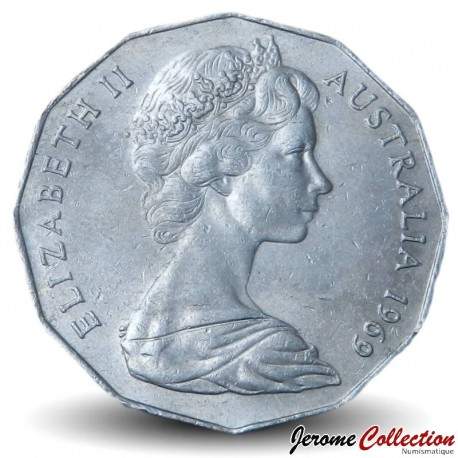 AUSTRALIE - PIECE de 50 Cents - Elizabeth II 2ème effigie - 1969 – Km68 – JeromeCollection