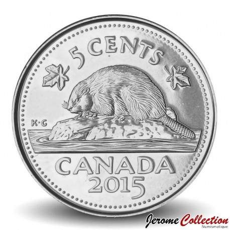 CANADA - PIECE de 5 Cents - Un castor - 2015 – Km491 – JeromeCollection