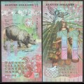 FAUNUS ISLAND - Billet de 11 DOLLARS - Rhinocéros - 2020 – 0011 – JeromeCollection