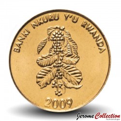 RWANDA - PIECE de 5 Francs - Plant de café - 2009 – Km33 – JeromeCollection