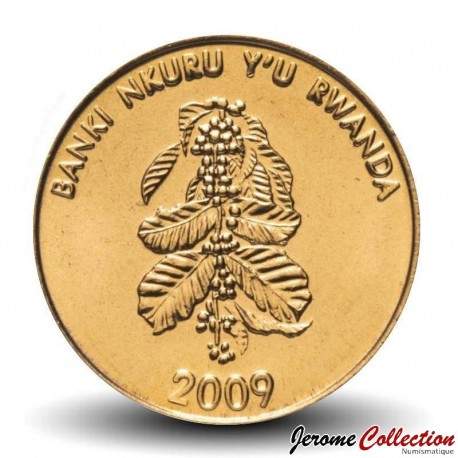 RWANDA - PIECE de 5 Francs - Plant de café - 2009 – Km33 – JeromeCollection