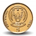 RWANDA - PIECE de 5 Francs - Plant de café - 2009 – Km33 – JeromeCollection