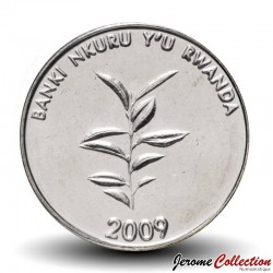 RWANDA - PIECE de 20 Francs - Plan de café - 2009 – Km35 – JeromeCollection