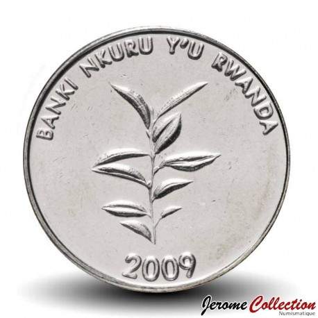 RWANDA - PIECE de 20 Francs - Plan de café - 2009 – Km35 – JeromeCollection