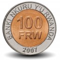 RWANDA - PIECE de 100 Francs - Armes nationales - Bimétal - 2007 – Km32 – JeromeCollection