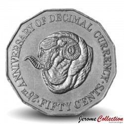 AUSTRALIE - PIECE de 50 Cents - Bélier - 1991 – Km139 – JeromeCollection
