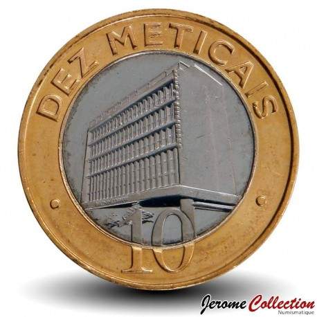 MOZAMBIQUE - PIÈCE de 10 Meticais - Bâtiment de la Banque centrale - 2006 – Km140 – JeromeCollection