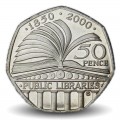 ROYAUME UNI - PIECE de 50 Pence - Bibliothèques publiques - 2000 – Km1004 – JeromeCollection
