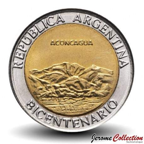 ARGENTINE - PIECE de 1 Peso - Bimétal - Aconcagua - 2010 – Km157 – JeromeCollection