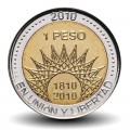 ARGENTINE - PIECE de 1 Peso - Bimétal - Aconcagua - 2010 – Km157 – JeromeCollection