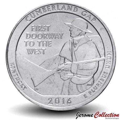 ETATS UNIS / USA - PIECE de 25 Cents - America the Beautiful - Cumberland Gap National Historical Park - Kentucky -