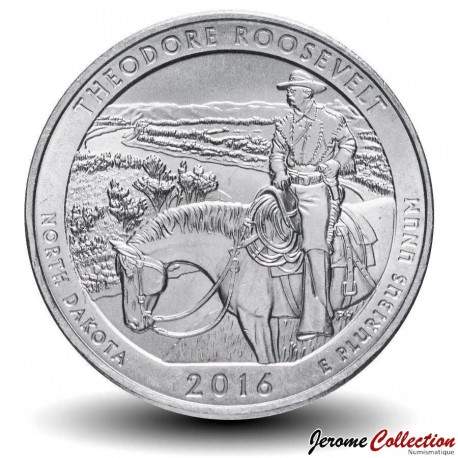 ETATS UNIS / USA - PIECE de 25 Cents - America the Beautiful - Parc national Theodore Roosevelt - Dakota du Nord - 2016
