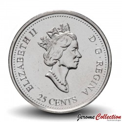 CANADA - PIECE de 25 CENTS - Histoire du Canada - Mai 1999