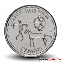 CANADA - PIECE de 25 CENTS - Histoire du Canada - Février - 1999 – Km343 – JeromeCollection