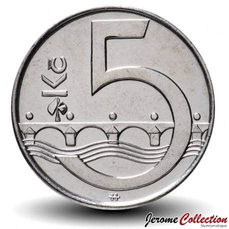 REPUBLIQUE TCHEQUE - PIECE de 5 Korun - Pont Charles IV - 1994 – Km8 – JeromeCollection