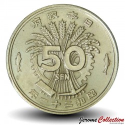 JAPON - PIECE de 50 Sen - Phénix volant - 1946