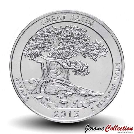ETATS UNIS / USA - PIECE de 25 Cents - America the Beautiful - Great Basin - Nevada - 2013 - S – Km544 –