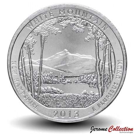 ETATS UNIS / USA - PIECE de 25 Cents - America the Beautiful - White Mountain - New Hampshire - 2013 - S – Km542 –