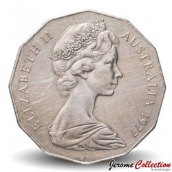 AUSTRALIE - PIECE de 50 Cents - Jubilé d'argent - 1977