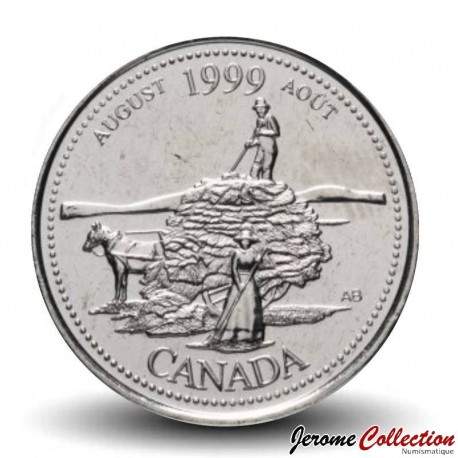 CANADA - PIECE de 25 CENTS - Histoire du Canada - Aout - 1999 – Km349 – JeromeCollection